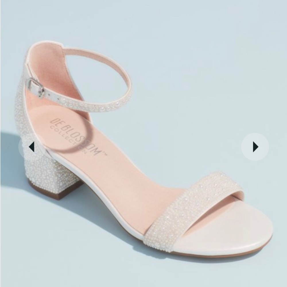 DeBlossom Collection low block heels from David’s Bridal, size 7